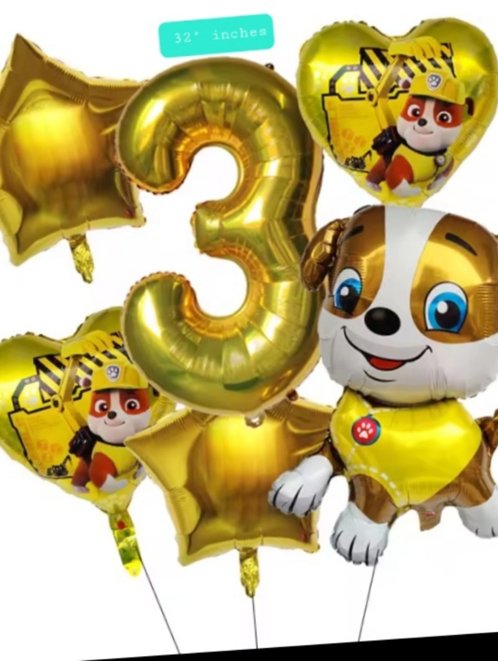 PAW PATROL BIRTHDAY BALLONS Number 3